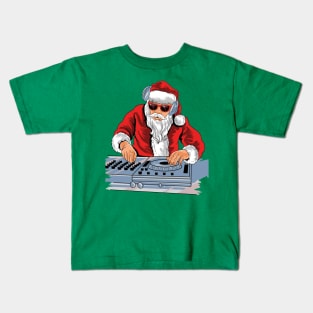 Colorful DJ Santa Kids T-Shirt